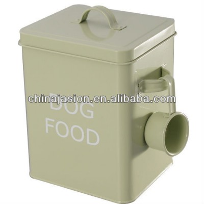 Metal dog food container with Food scoop