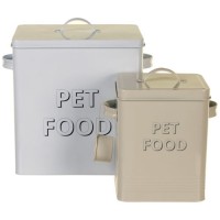 Pet Dog cat food Biscuits food storage Bin box With Lid Scoop